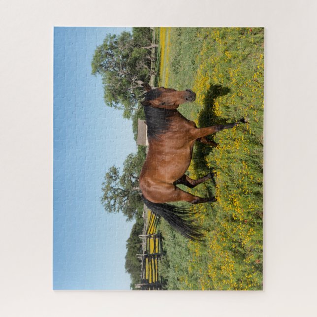 Pferd in Medow Puzzle (Vertikal)