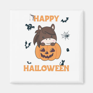 Pferd in Pumpkin Sweet Horses Happy Halloween Magnet