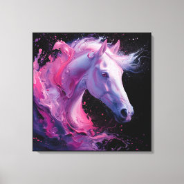 Pferd in Rosa und Lila Abstrakter Splendor 3 Leinwanddruck