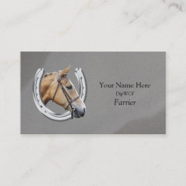 Pferd innerhalb des Hufeisenlogos Visitenkarte