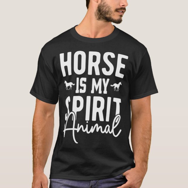 Pferd ist mein Geistertier Pullover Hoodie (Vorderseite)