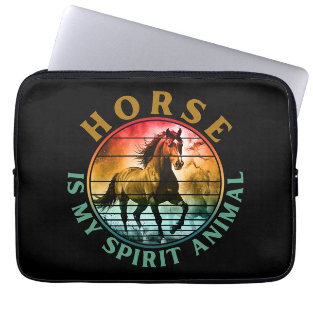 Pferd ist mein Krafttier Laptopschutzhülle (Vorderseite)