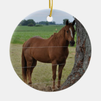 Pferd Keramik Ornament