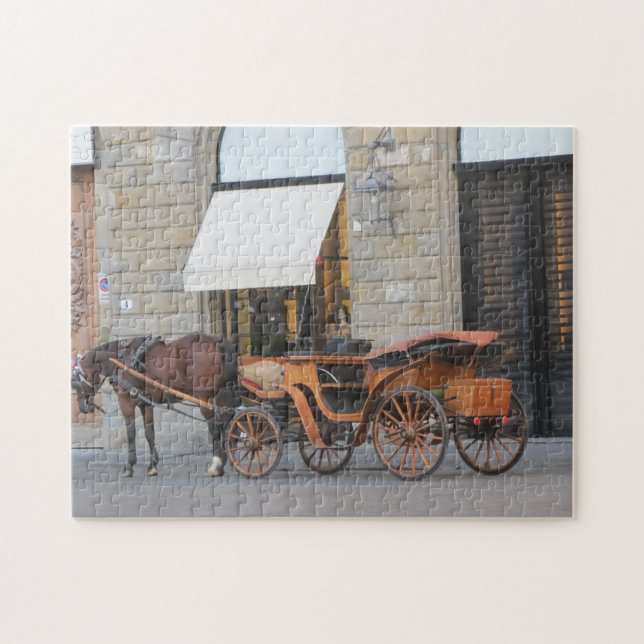 Pferd & Kutsche Puzzle (Horizontal)