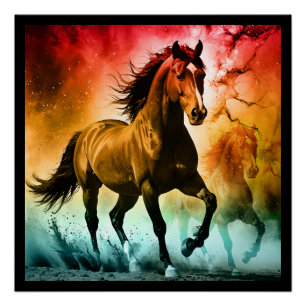Pferd läuft poster