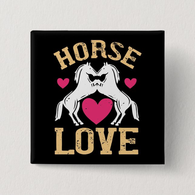 Pferd - Liebe Button (Vorderseite)