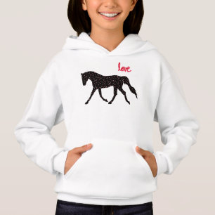 Pferd, Liebe und Herzen Hoodie