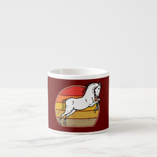 PFERD Liebhaber Lustiger Bauer Retro Vintage Wald Espressotasse