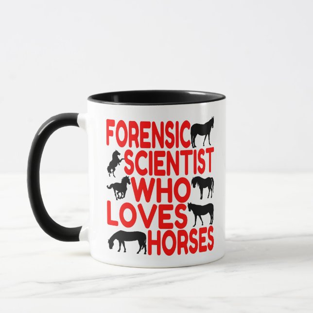 Pferd Lover Forensic Scientist Tasse (Links)