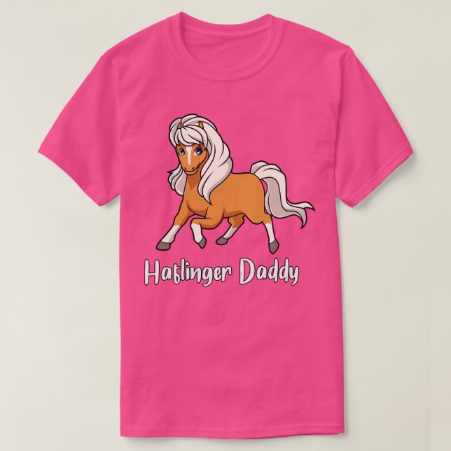 Pferd Lover Haflinger Daddy T-Shirt (Design vorne)