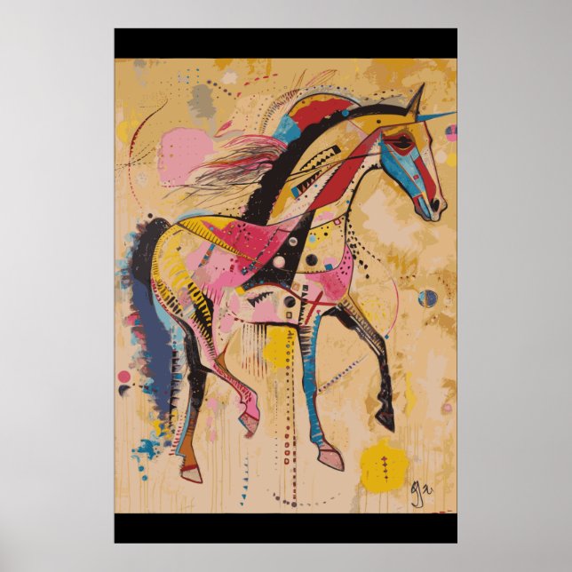 Pferd Lover Kadinsky Art Poster (Vorne)