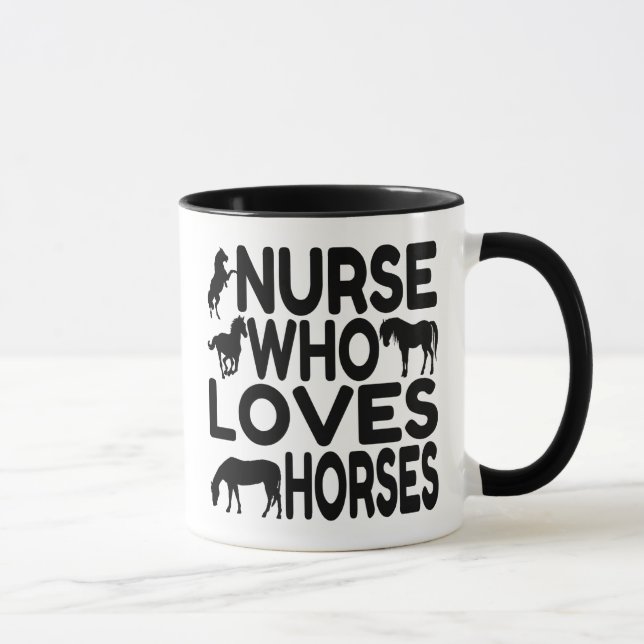 Pferd Lover Nurse Tasse (Rechts)