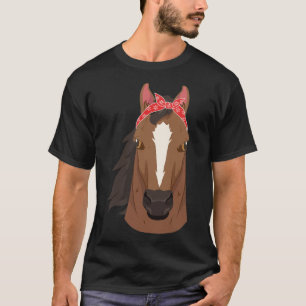 Pferd Lover Pferde Bandana Reiten T-Shirt