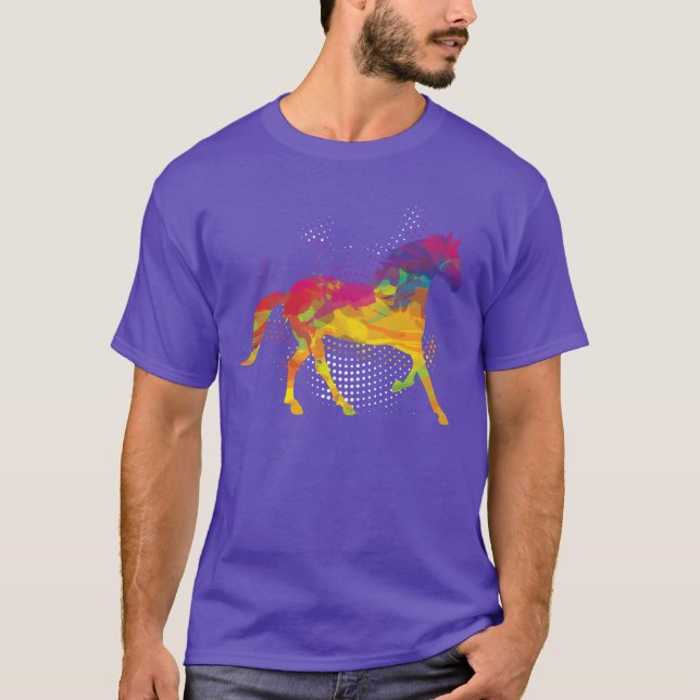 Pferd Lover Reitpferde Jockey Fan Polygon für T-Shirt (Vorderseite)