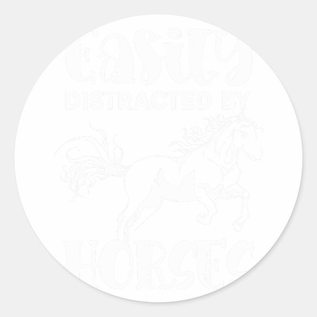 Pferd Lover Reitsport Reitsport Funny H Runder Aufkleber (Vorderseite)