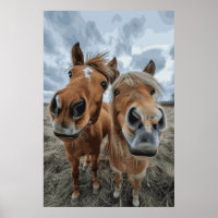 Pferd Lover Selfie Art Poster