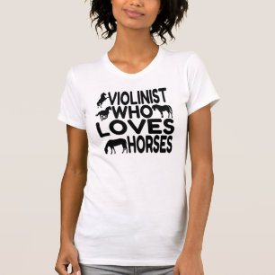 Pferd Lover Violinist T-Shirt