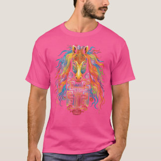 Pferd Mandala Tier Bunt Junge T-Shirt
