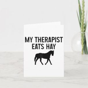 Pferd Mein Therapeut Frisst Heu Lustig Reiten Vint Karte