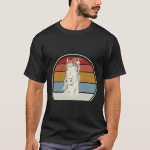 Pferd mit Bandana Pferd Lover Vintage Reitstunden T-Shirt