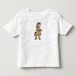 Pferd mit Becher Orangensaft Kleinkind T-shirt