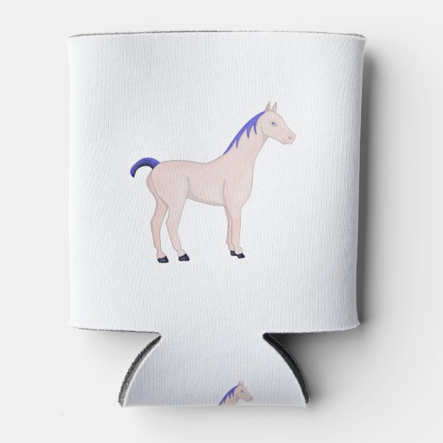 Pferd mit blauem Mane Dosenkühler (Vorderseite)