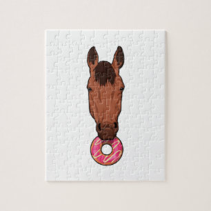 Pferd mit Donut Puzzle