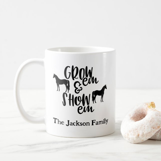 Pferd mit eigenem Namen Kaffeetasse (Mit Donut)