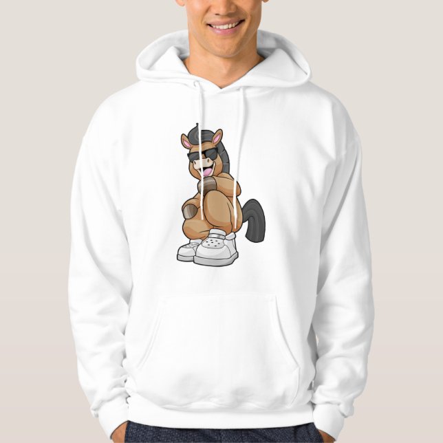 Pferd mit großen Schuhen Hoodie (Vorderseite)