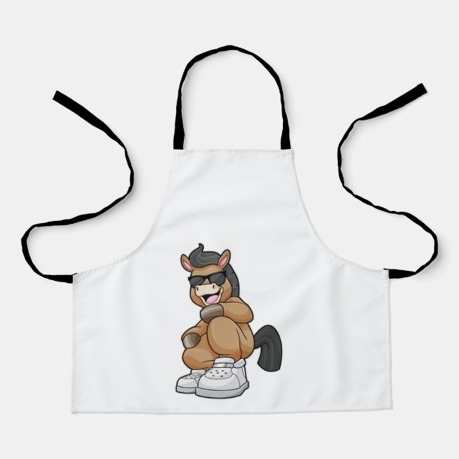 Pferd mit großen Schuhen Schürze (Vorderseite)