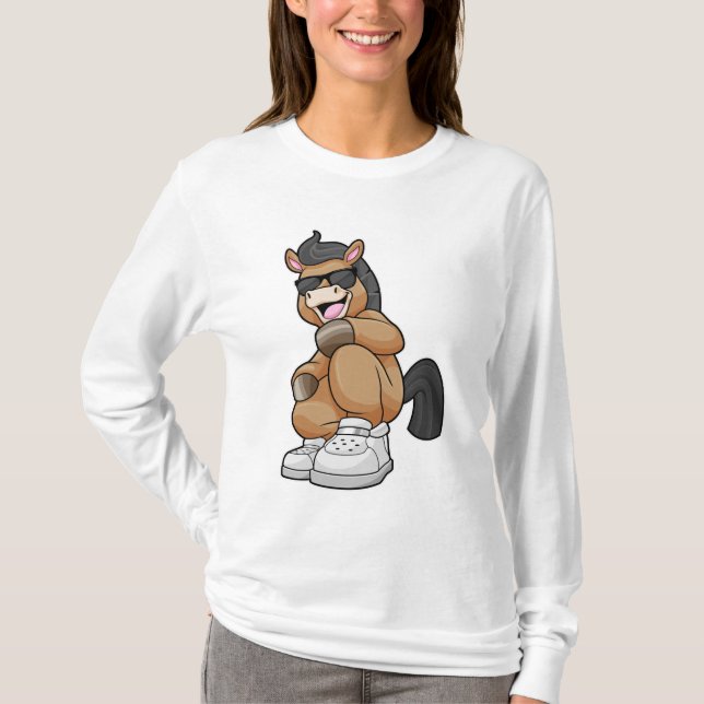Pferd mit großen Schuhen T-Shirt (Vorderseite)
