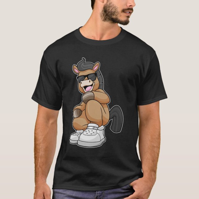Pferd mit großen Schuhen T-Shirt (Vorderseite)