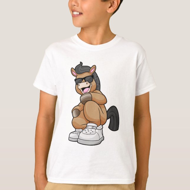 Pferd mit großen Schuhen T-Shirt (Vorderseite)