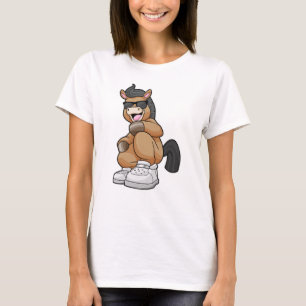 Pferd mit großen Schuhen T-Shirt