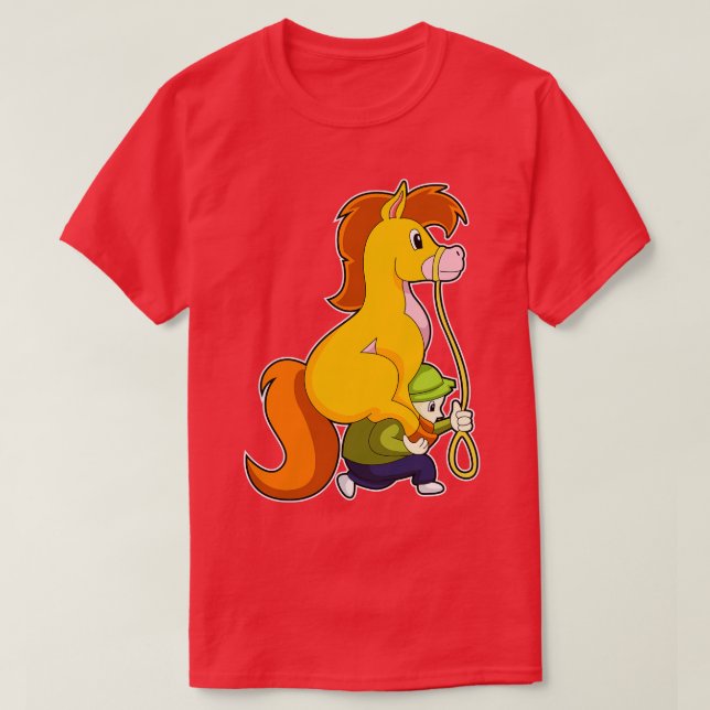 Pferd mit Junge T-Shirt (Design vorne)