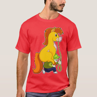 Pferd mit Junge T-Shirt