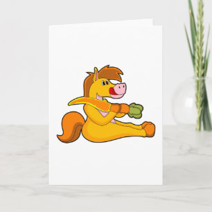 Pferd mit Karotte Karte