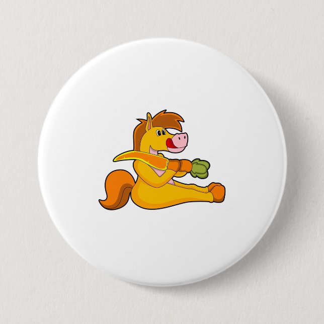 Pferd mit Karrot Button (Vorderseite)