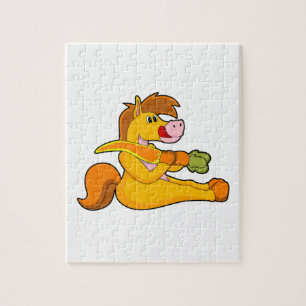 Pferd mit Karrot Puzzle