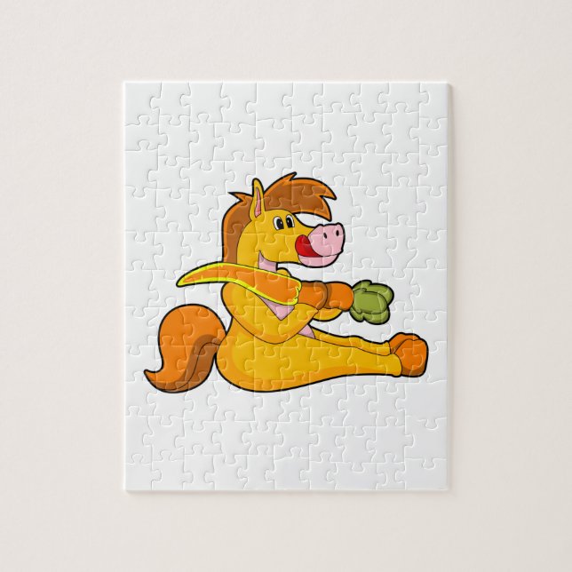 Pferd mit Karrot Puzzle (Vertikal)