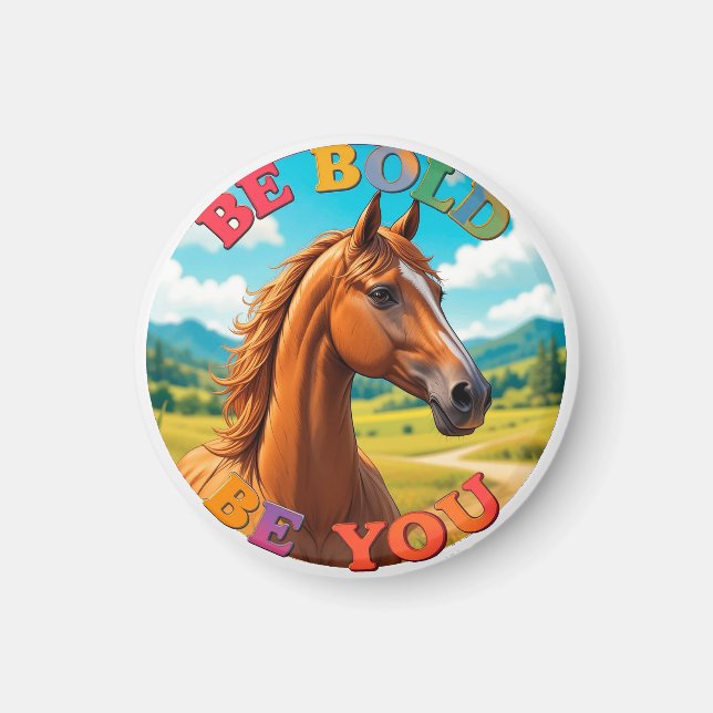 Pferd mit Motivierend Angebot Magnet (Vorne)