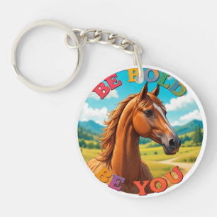 Pferd mit Motivierend Angebot Schlüsselanhänger
