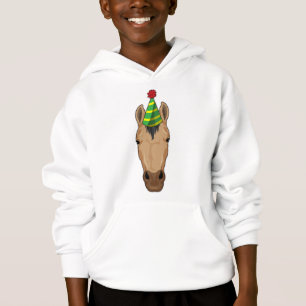 Pferd mit Party-Hut Hoodie