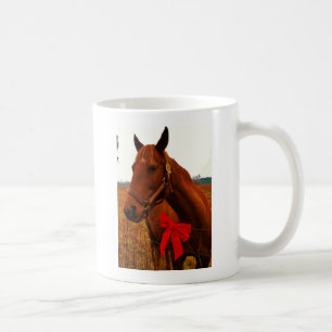 Pferd mit Red Bow Kaffeetasse