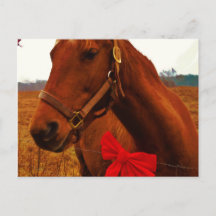 Pferd mit Red Bow