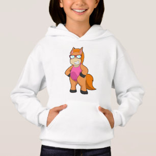 Pferd mit Sonnenbrille Hoodie