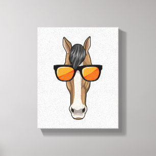 Pferd mit Sonnenbrille Leinwanddruck