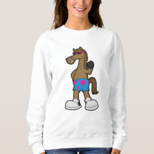 Pferd mit Sonnenbrille Sweatshirt