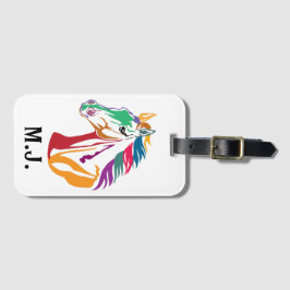 Pferd mit vielen Farben Gepäckanhänger