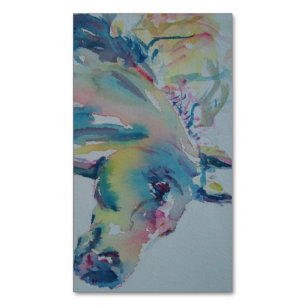 Pferd mit vielen Farben Magnetische Visitenkarte